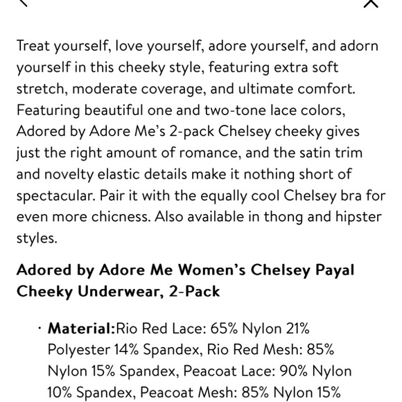 Adore Me Chelsey Cheeky Panties 2 Pair New! - Picture 10 of 10